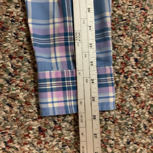 Vineyard Vines Slim Fit Murray Blue Pink Plaid Performance Flannel Shirt Size S - Picture 12 of 12